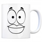 Tassengesichter Kaffeebecher mit lächelndes Gesicht Motiv