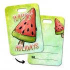 Eis Gepäckanhänger mit Spruch: Happy Holidays
