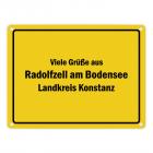 Viele Grüße aus Radolfzell am Bodensee, Landkreis Konstanz Metallschild