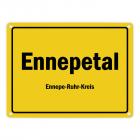 Ortsschild Ennepetal, Ennepe-Ruhr-Kreis Metallschild