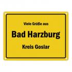Viele Grüße aus Bad Harzburg, Kreis Goslar Metallschild