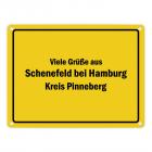 Viele Grüße aus Schenefeld bei Hamburg, Kreis Pinneberg Metallschild
