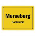 Ortsschild Merseburg (Saale), Saalekreis Metallschild