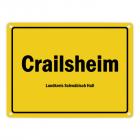 Ortsschild Crailsheim, Landkreis Schwäbisch Hall Metallschild