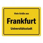 Viele Grüße aus Frankfurt (Oder), Universitätsstadt Metallschild