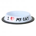 I Love my Cat Futternapf aus Edelstahl 