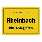 Herzlich willkommen in Rheinbach, Rhein-Sieg-Kreis Metallschild