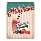 Milkshake Metallschild