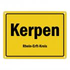 Ortsschild Kerpen, Rheinland, Rhein-Erft-Kreis Metallschild