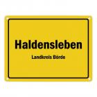 Ortsschild Haldensleben, Landkreis Börde Metallschild