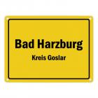 Ortsschild Bad Harzburg, Kreis Goslar Metallschild