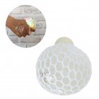 Netz Stressball mit Leuchteffekt in weiß 