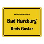 Herzlich willkommen in Bad Harzburg, Kreis Goslar Metallschild