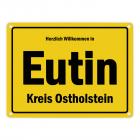 Herzlich willkommen in Eutin, Kreis Ostholstein Metallschild