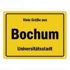 Viele Grüße aus Bochum, Universitätsstadt Metallschild