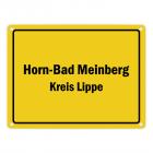 Ortsschild Horn-Bad Meinberg, Kreis Lippe Metallschild