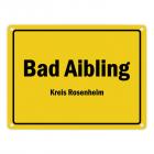 Ortsschild Bad Aibling, Kreis Rosenheim Metallschild