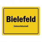 Ortsschild Bielefeld, Universitätsstadt Metallschild