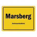 Ortsschild Marsberg, Sauerland, Hochsauerlandkreis Metallschild