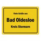 Viele Grüße aus Bad Oldesloe, Kreis Stormarn Metallschild