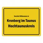 Herzlich willkommen in Kronberg im Taunus, Hochtaunuskreis Metallschild