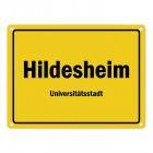 Ortsschild Hildesheim, Universitätsstadt Metallschild