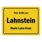 Viele Grüße aus Lahnstein, Rhein-Lahn-Kreis Metallschild