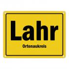Ortsschild Lahr / Schwarzwald, Ortenaukreis Metallschild