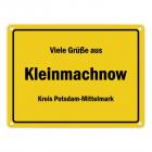 Viele Grüße aus Kleinmachnow, Kreis Potsdam-Mittelmark Metallschild