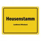 Ortsschild Heusenstamm, Landkreis Offenbach Metallschild