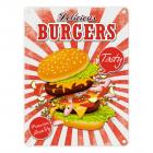 Das Fast Food Delicious Burgers Metallschild in 15x20 cm