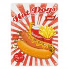Das Fast Food Hot Dogs Metallschild in 15x20 cm
