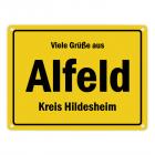 Viele Grüße aus Alfeld (Leine), Kreis Hildesheim Metallschild