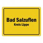 Ortsschild Bad Salzuflen, Kreis Lippe Metallschild