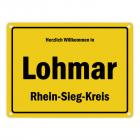 Herzlich willkommen in Lohmar, Rheinland, Rhein-Sieg-Kreis Metallschild
